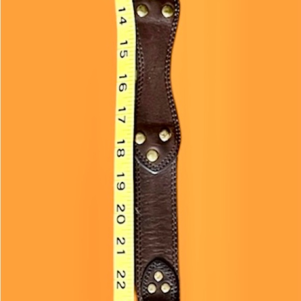 Banana Republic Dark Brown Leather Belt with Gold Buckle